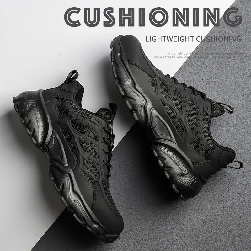 Zapatos de seguridad para hombre, ligeros, protectores, zapatillas de trabajo, calzado ligero y transpirable, zapatos de trabajo antiperforación.