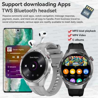 Reloj inteligente HUAWEI DT5 Pro con memoria de 32 GB, música local, llamadas Bluetooth, rastreador GPS, brújula, menú 3D, Bluetooth, para hombres y mujeres (2025)