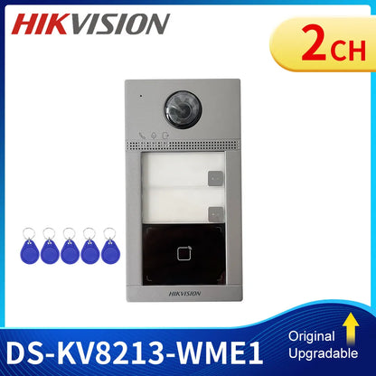 Videoportero IP inalámbrico Hikvision, estación de puerta para villa, timbre con Wi-Fi y PoE, IP67 IK08 DS-KV8413-WME1 DS-KV8113-WME1, apertura de puerta
