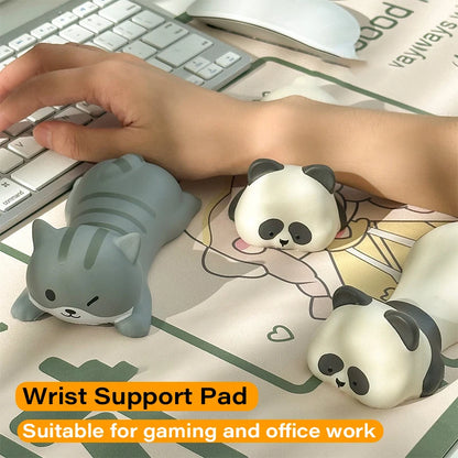 Reposamuñecas con forma de animal para ratón, reposabrazos para ordenador portátil, alfombrilla de ratón de escritorio, reposamuñecas con forma de gato, perro, pato, panda, juguetes