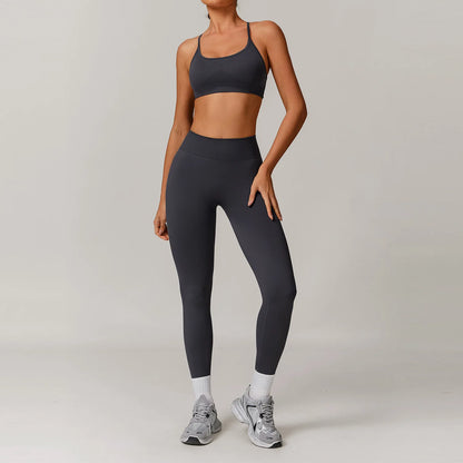 Conjunto de yoga deportivo sin costuras para mujer, 2 o 3 piezas, ropa deportiva para gimnasio, conjuntos de yoga para mujer, chándales, sujetador deportivo, leggings para gimnasio