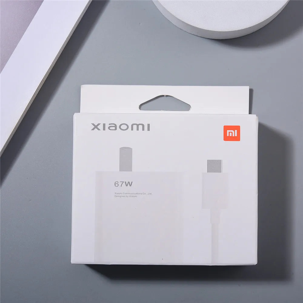 Cargador original Xiaomi de 67 W, adaptador de carga rápida Turbo EU/US, cable USB-C de 6 A para Xiaomi 12, 11, POCO X5, X4 Pro, Redmi Note 9 y 10 Pro.