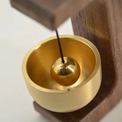 Timbre de latón para decoración de habitaciones, arte de pared, campanas de viento para exteriores, adornos de interior, artesanías japonesas, regalo de inauguración de la casa.