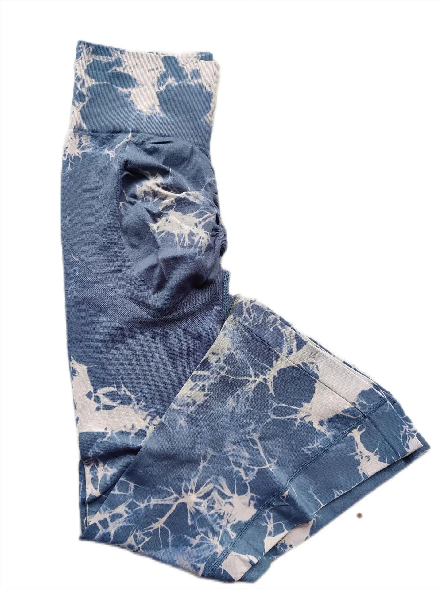Women Tie Dye Flared Pants Knit Seamless Leggings High Waist Butt Lift Fitness Pants Gym Yoga Cycling Slim Fashion Flared Pants