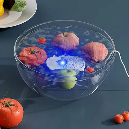 Máquina de limpieza ultrasónica de frutas y verduras, miniherramienta de limpieza, máquina de limpieza de alta frecuencia para frutas y verduras de cocina.