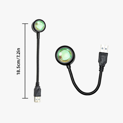 Lámpara de proyección LED de atardecer con arcoíris, luz nocturna de ambiente, luz de relleno para fotografía, artefacto creativo para decoración de habitación, regalo