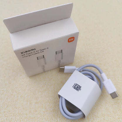 Cable USB C a tipo C original Xiaomi 6A, 120 W, 90 W, carga rápida turbo, 100 cm, para Mi 15 Ultra, 14T, 12T Pro, Redmi Note 13, 14 Pro+