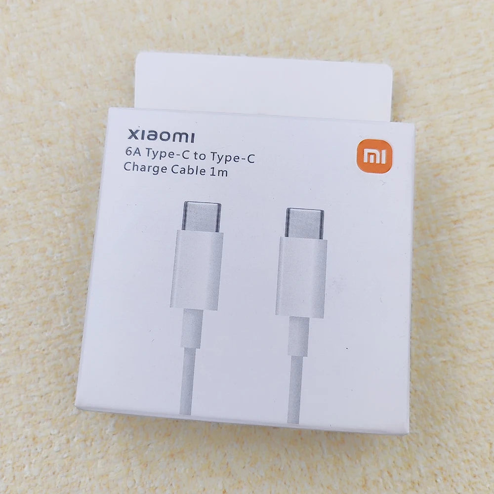 Cable USB C a tipo C original Xiaomi 6A, 120 W, 90 W, carga rápida turbo, 100 cm, para Mi 15 Ultra, 14T, 12T Pro, Redmi Note 13, 14 Pro+