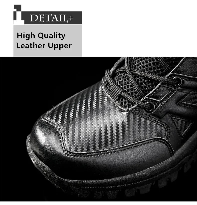 Botas altas de piel para hombre de alta calidad, transpirables, estilo desértico, ideales para actividades al aire libre. Botines antideslizantes para senderismo.