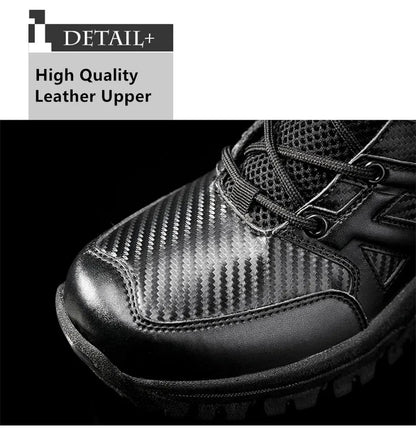 Botas altas de piel para hombre de alta calidad, transpirables, estilo desértico, ideales para actividades al aire libre. Botines antideslizantes para senderismo.
