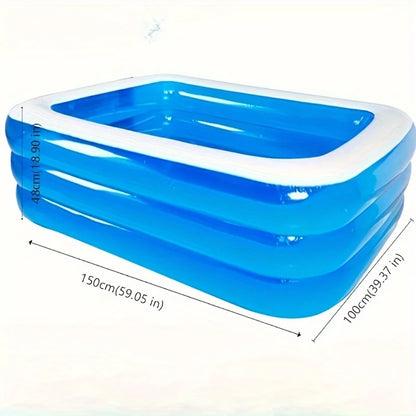 Piscina inflable para niños, una gran piscina inflable adecuada para niños al aire libre en el patio trasero familiar.