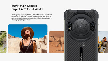 【Estreno mundial】Ulefone RugKing 4G Teléfono resistente Android 15 Hasta 16GB+256GB Smartphone resistente al agua 9600mAh NFC Versión global