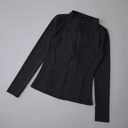 Chaqueta deportiva para mujer, camiseta de yoga, ajustada, de manga larga, para correr, pilates y fitness