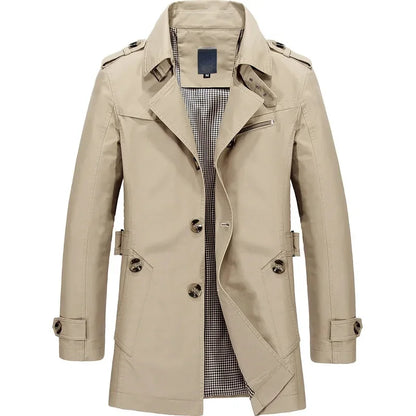 Chaqueta de trabajo informal de algodón para hombre, nueva chaqueta cortavientos de algodón puro, ligera, para primavera y otoño.