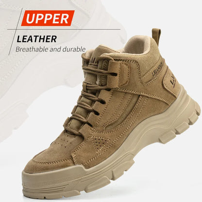 Zapatos de seguridad Leiandun para hombre, cómodos y de diseño ligero para el trabajo.
