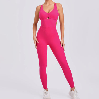Conjunto de Yoga, Traje de una Pieza para Mujer, Ropa Deportiva Push Up, Ropa de Yoga sin Espalda, Ropa Deportiva Activa, Conjunto de Fitness, Mono de Gimnasio para Mujer.