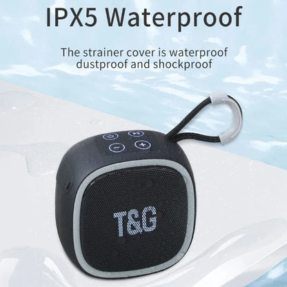Mini altavoz portátil Bluetooth TG659 de 5 W para exteriores, inalámbrico, con graves, compatible con TF/U Disk, radio FM TWS, capacidad de 500 mAh.