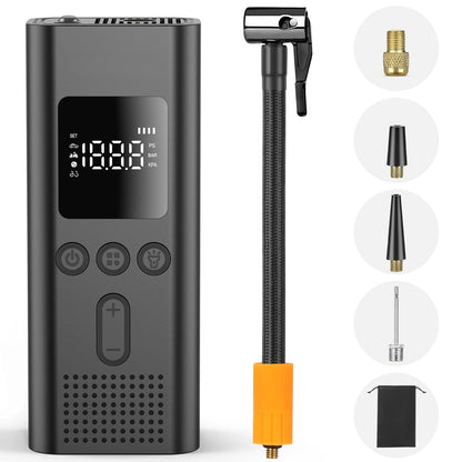 Bomba de aire inalámbrica de 150 psi, inflador de neumáticos eléctrico portátil para coche, bicicleta, motocicleta, compresor de aire, inyector, accesorios para bicicleta.