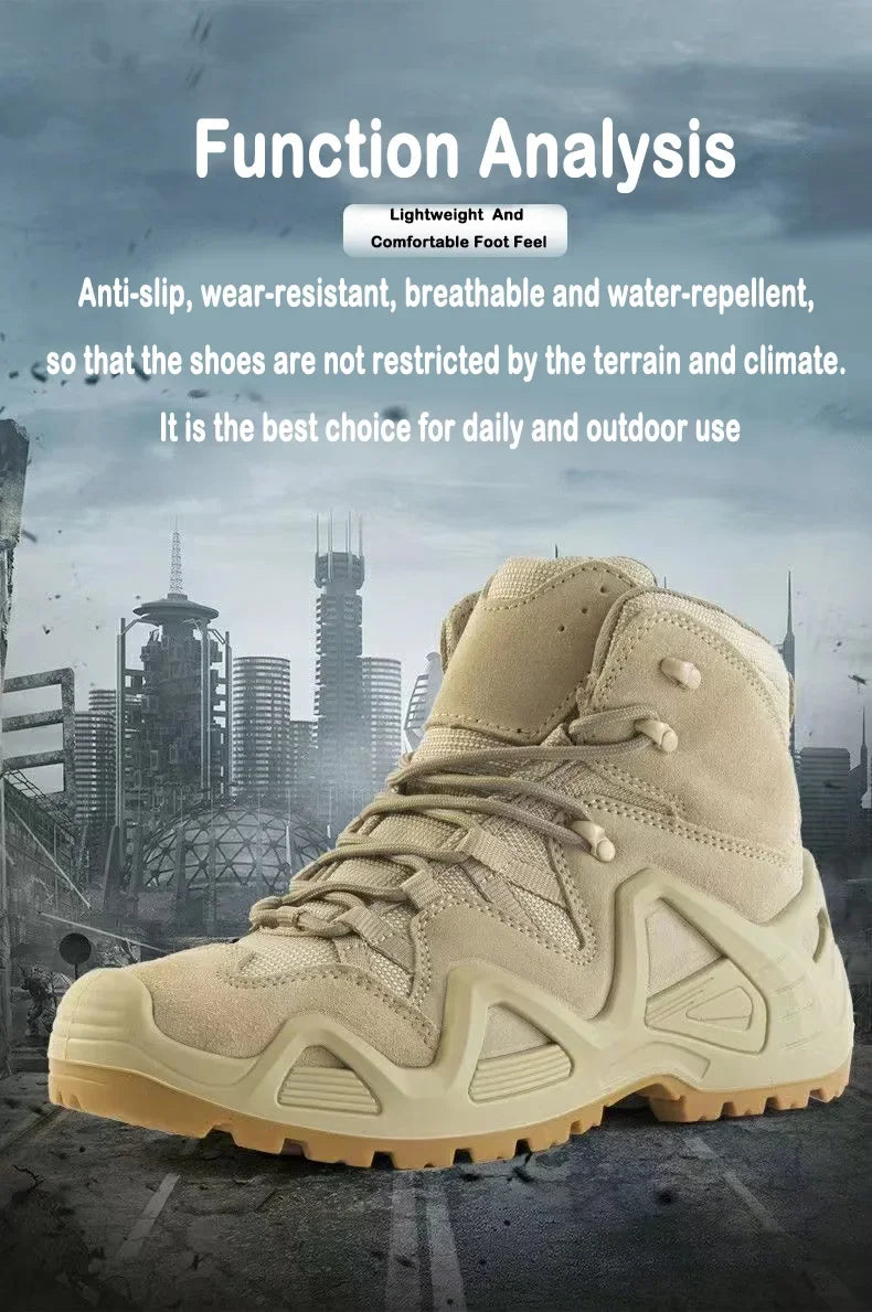 Botas tácticas de combate para hombre, impermeables, para senderismo, trabajo y escalada. Botas tácticas militares de intervención y seguridad.