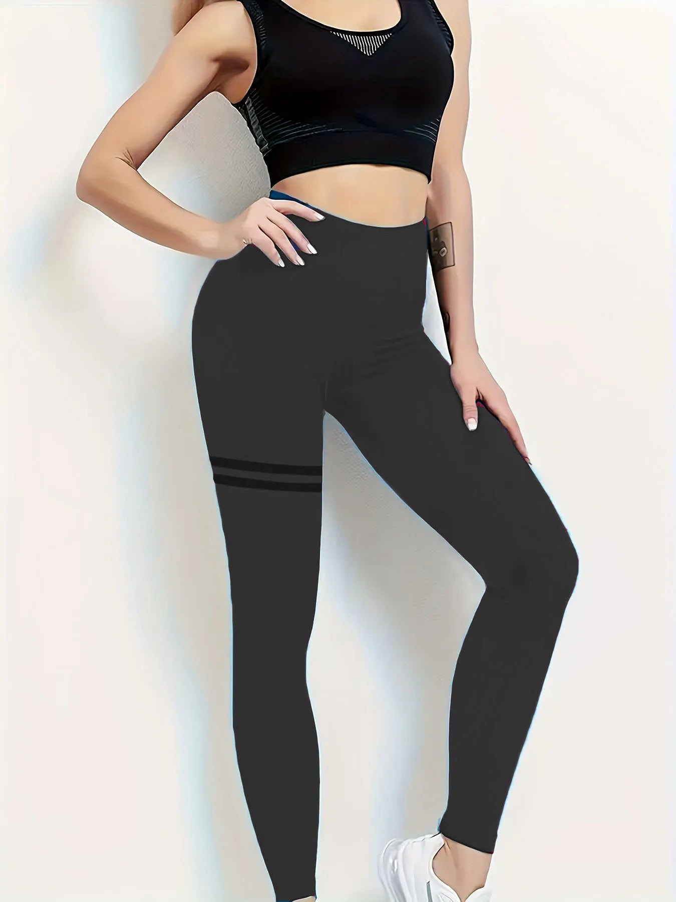 Pantalones deportivos de yoga europeos y americanos de gran venta (2024), con barras paralelas, corte ajustado, realzadores de caderas, cintura alta.