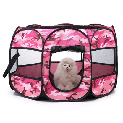 Tienda de campaña portátil y plegable para mascotas, fácil de usar, cerca octogonal, refugio para cachorros, fácil de usar, jaulas grandes para perros y gatos.