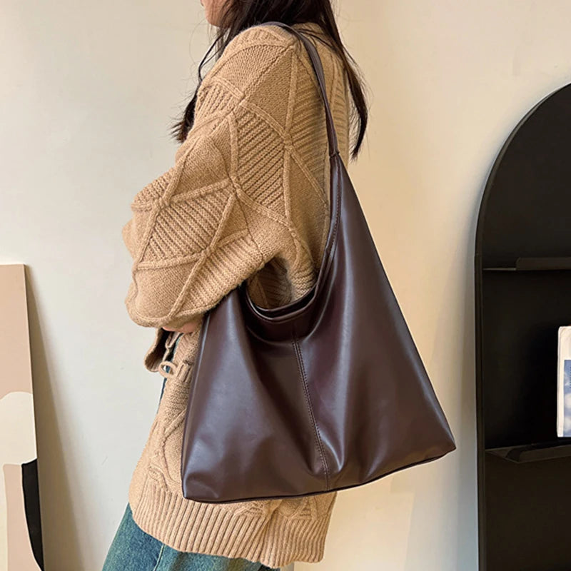 Nuevo bolso de mano con conocimiento de embarque, bolso de hombro para mujer, bolso grande simple retro, bolso de mano