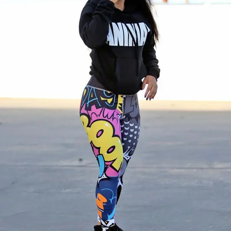 Women Digital Printing Leggings Workout Leggings High Waist Push Up Leggins Mujer Fitness Leggings Women'S Pants