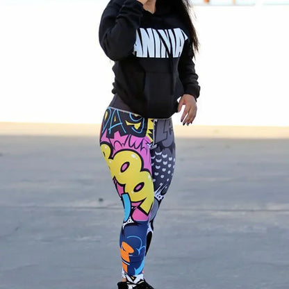Women Digital Printing Leggings Workout Leggings High Waist Push Up Leggins Mujer Fitness Leggings Women'S Pants