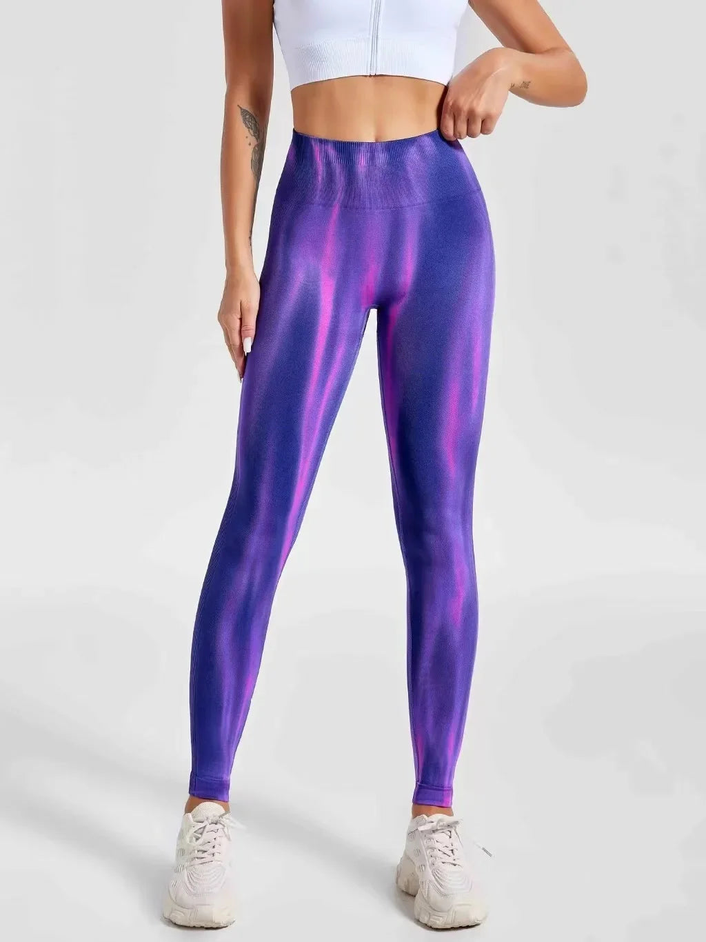 Pantalones de yoga para mujer con estampado tie-dye Cloud Rise, leggings deportivos sexys para gimnasio, mallas sin costuras, pantalones de cintura alta para entrenar.