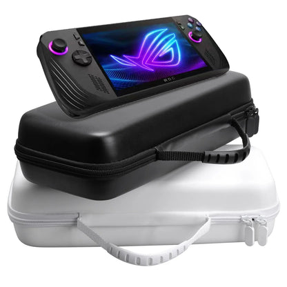 Cristal + Estuche de transporte para consola Rog Ally X Accesorios para Asus Rog Ally X Protector de pantalla + Bolsa de almacenamiento protectora portátil