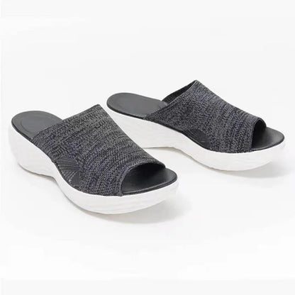 Sandalias de verano para mujer, zapatos de cuña a la moda para mujer, sandalias de punta abierta, sandalias elegantes para mujer, calzado femenino