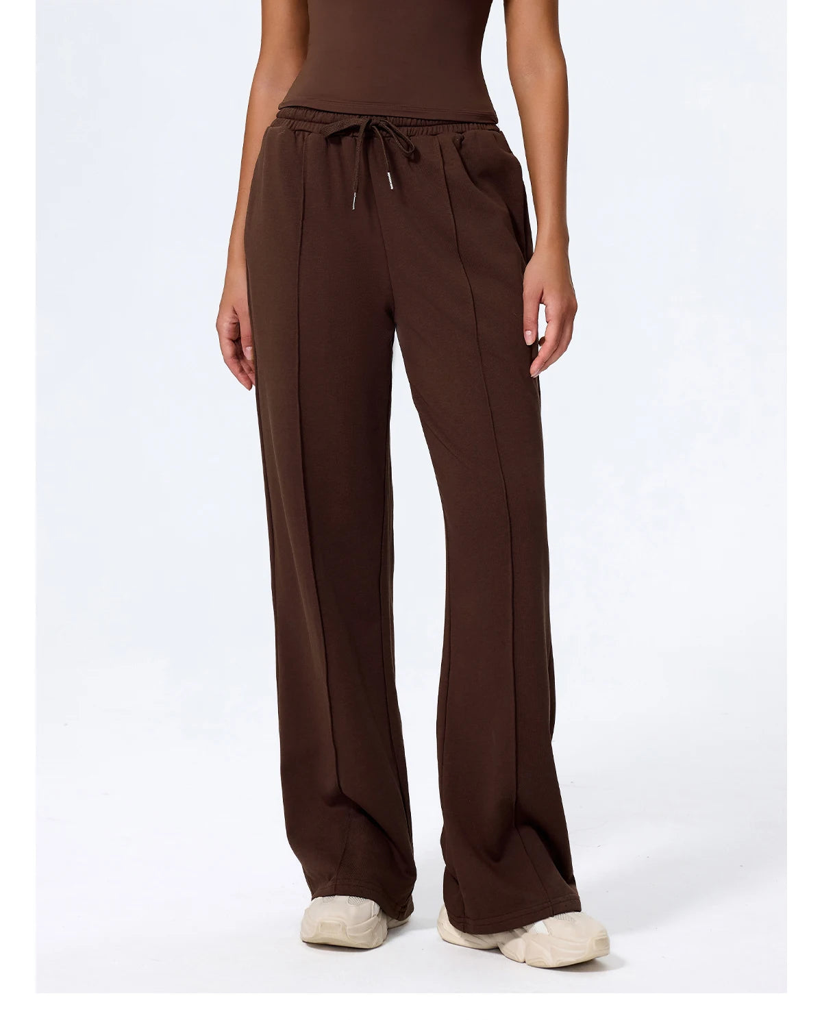 Pantalones largos de yoga para mujer, cálidos para invierno y otoño, para gimnasio, entrenamiento, estilo holgado, deportivos, de cintura alta, con cordón ajustable.