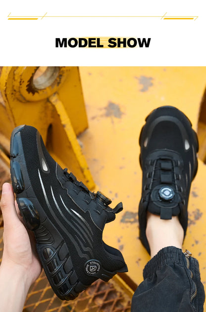 Work Safety Shoes Men Women Steel Toe Sneakers Air Cushion Indestructible Security Protection Safety Boots Size 47 48 Footwear
