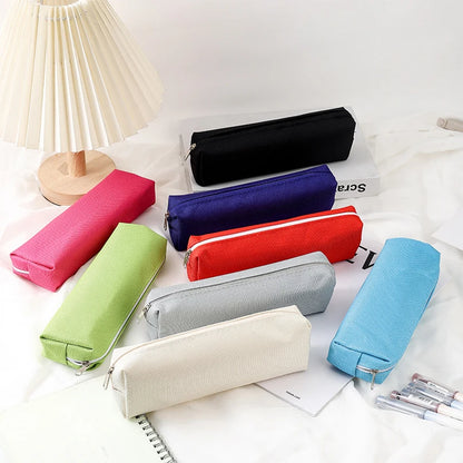 Estuche escolar sencillo para lápices, estuche escolar, papelería escolar de colores sólidos, estuche para lápices Kalemlik Trousse