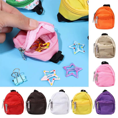 Regalos Muñecas Accesorios Mochila Regalos para niños Mini mochila 1/6 BJD Mochila escolar para muñecas BJD Bolso para muñecas en miniatura Bolso para muñecas Mochila para muñecas