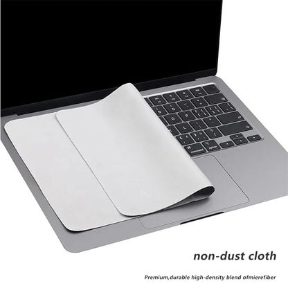 Paño de limpieza de microfibra antipolvo, funda para teclado de portátil, kit de limpieza de pantalla para MacBook Pro de 13/15/16 pulgadas