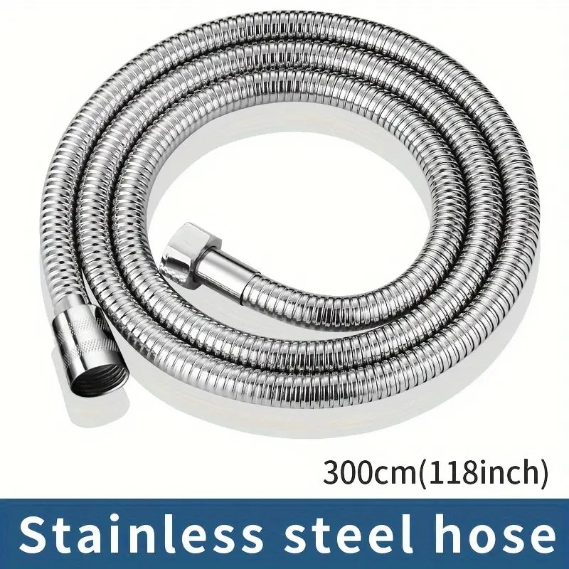 Manguera de ducha de baño de acero inoxidable, tubo flexible, cabezal de ducha, tubería de plomería para accesorios de baño
