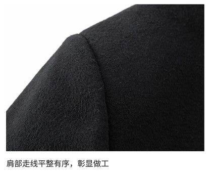 Abrigo largo de lana para hombre COMXZ, colección invierno 2025, gabardina de cachemir de diseño, chaqueta con capucha y forro de plumón de pato blanco, abrigo de lana de lujo