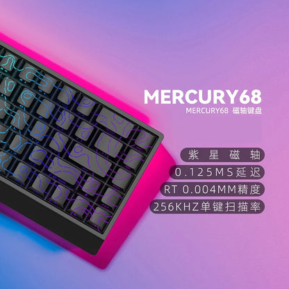 IROK CAROTMAS Mercury 68 8K Teclado mecánico para juegos de deportes electrónicos con interruptor magnético RGB, batería de larga duración, accesorio para juegos personalizado con intercambio en caliente