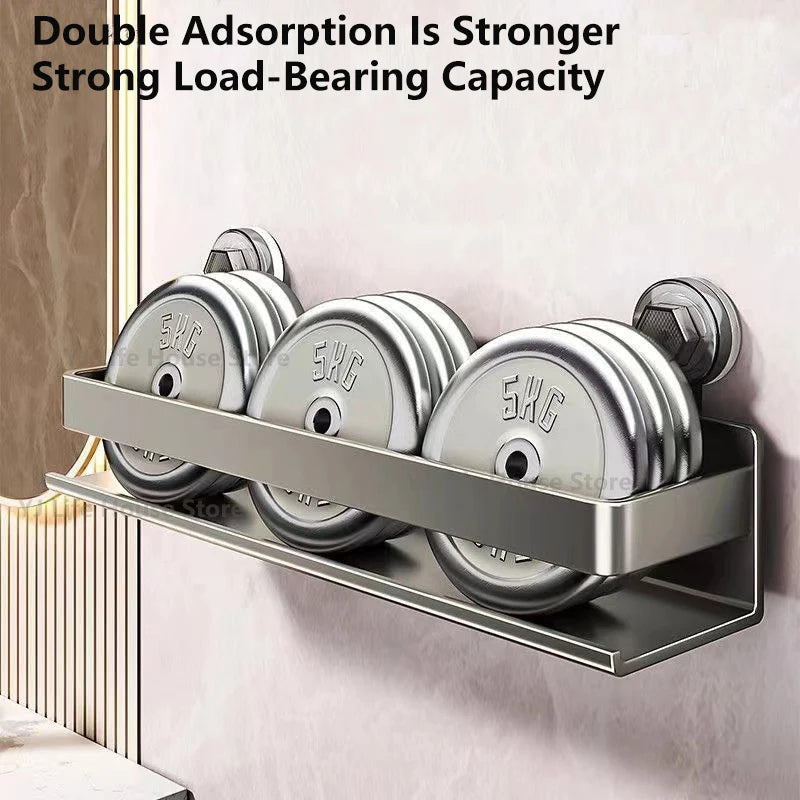 Estante de cocina con ventosa, de aluminio, para especias, organizador de condimentos de pared, sin necesidad de taladrar.