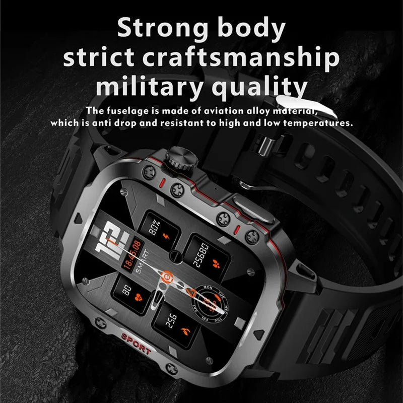 Reloj inteligente QX11 para hombre y mujer, pantalla grande de 1,96 pulgadas, HD, Bluetooth, llamadas SOS, asistente de voz, rastreador de actividad física deportivo
