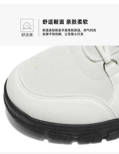 Nuevas botas de invierno para hombre, cálidas y afelpadas, hasta media pantorrilla, para exteriores, antideslizantes, impermeables, para nieve, zapatos de algodón a la moda para hombre.