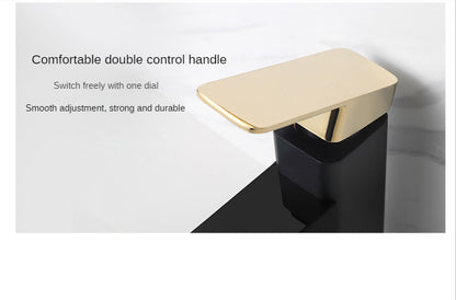 Grifo mezclador digital de temperatura KKTNSG LED para lavabo, con instalación sobre encimera y grifo para agua fría y caliente.