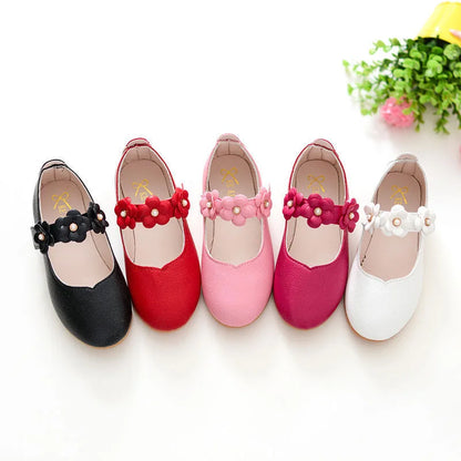 Zapatos de baile para niños, zapatos de princesa para niñas, calzado de cuero suave y transpirable, calzado de rendimiento antideslizante para estudiantes.