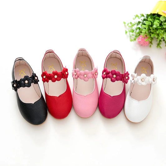 Zapatos de baile para niños, zapatos de princesa para niñas, calzado de cuero suave y transpirable, calzado de rendimiento antideslizante para estudiantes.