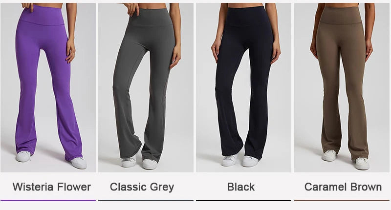 Buttery Soft High Waist Flare Leggings No Front Seam Workout Yoga Flared Pants Full Length Gym Sport Leggings Women Tights