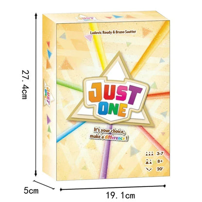 Juego de fiesta Just One: un divertido juego de mesa para niños y adultos | De 3 a 7 jugadores. Juegos para reuniones familiares y con amigos.