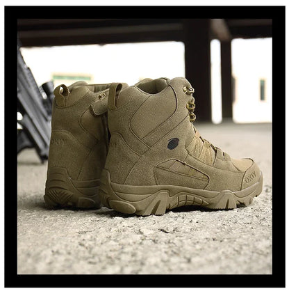 2024 Fashion Men's Desert Combat Boots Outdoor Leather Hiking Shoes Men Hunting Work Safty Boots Men's Short Boots ankle boots