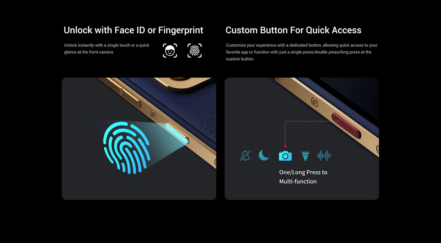 [Estreno mundial] Fossibot F112 PRO 5G Smartphone resistente, pantalla HD+ de 6,88", batería de 7150 mAh, 24 GB (8+16) + 256 GB, Android 14, cámara de 50 MP