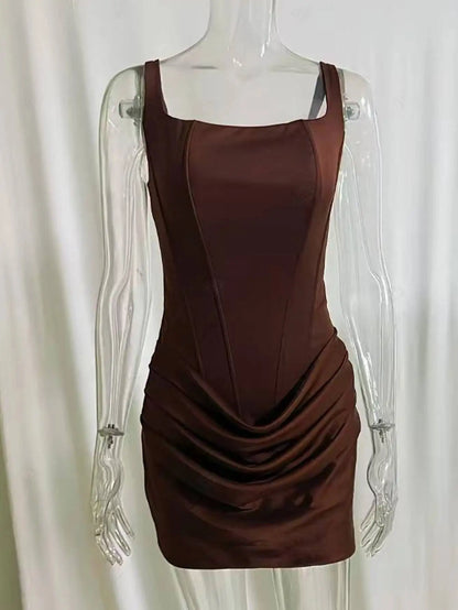 Sexy backless slip folds white summer dress women elegant birthday party dresses woman bodycon evening short dresses vestidos